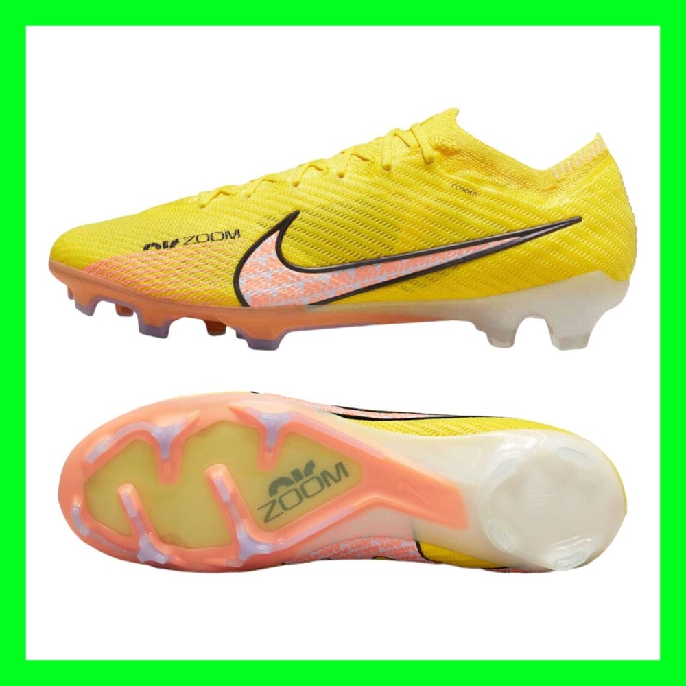 Nike Zoom Mercurial Vapor 15 Elite FG Yellow Strike DJ4978-780 Mens Size 7